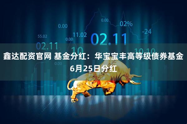 鑫达配资官网 基金分红：华宝宝丰高等级债券基金6月25日分红