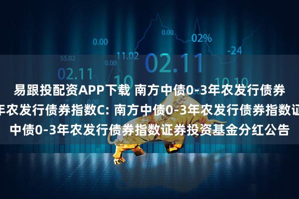 易跟投配资APP下载 南方中债0-3年农发行债券指数A,南方中债0-3年农发行债券指数C: 南方中债0-3年农发行债券指数证券投资基金分红公告