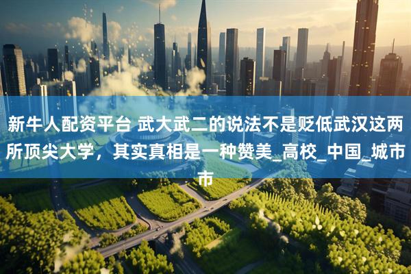 新牛人配资平台 武大武二的说法不是贬低武汉这两所顶尖大学，其实真相是一种赞美_高校_中国_城市